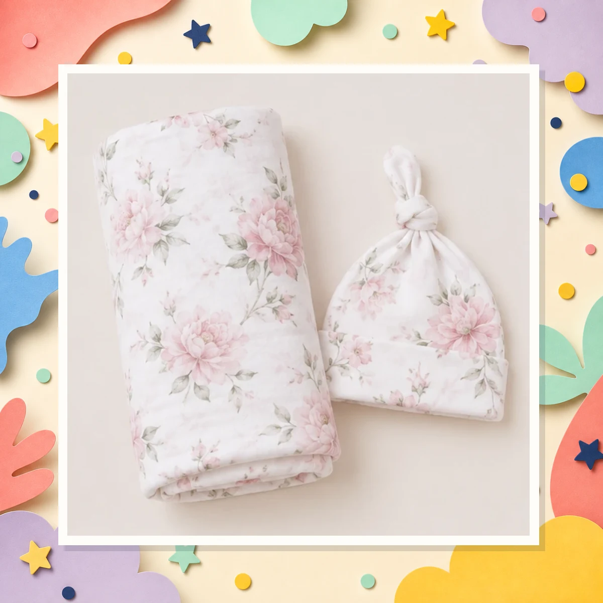 Floral Newborn Swaddle Set